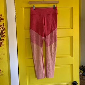 Outdoor Voices - Pink Colorblock Leggings - Small
